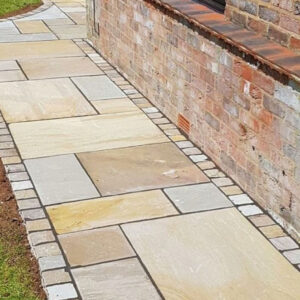 Fossil Buff Natural Sandstone Patio Slabs