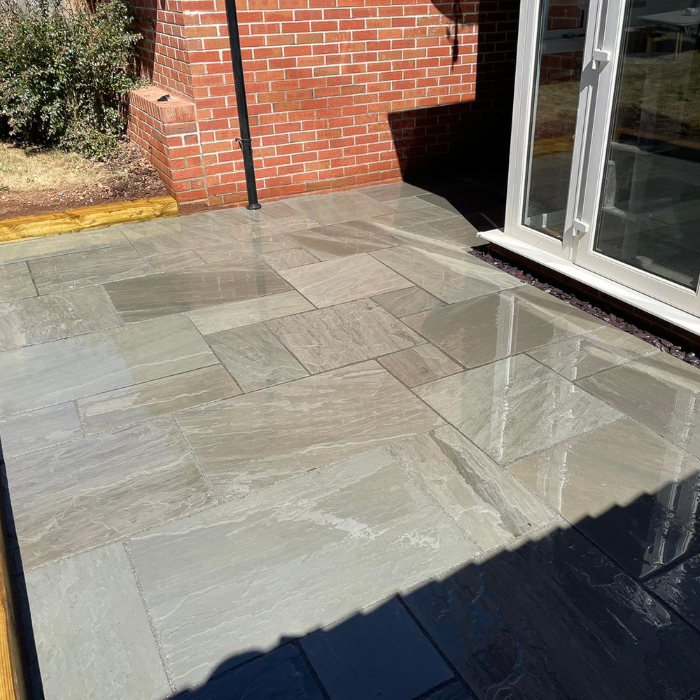 Kandla Grey Natural Sandstone Patio Slabs