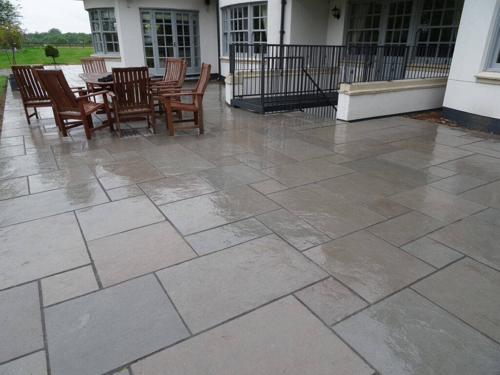 Grey Limestone Brushed & Tumbled Finished Garden