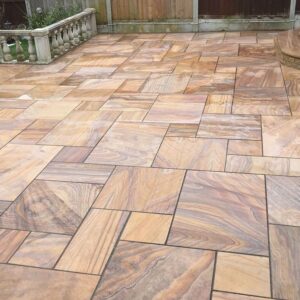 Rainbow Sawn & Honed Finished Garden Mixed Sizes