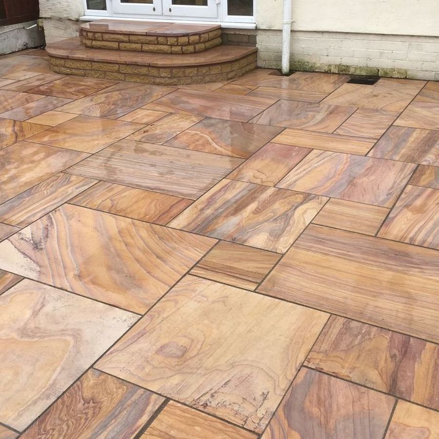 Rainbow Sawn & Honed Finished Garden