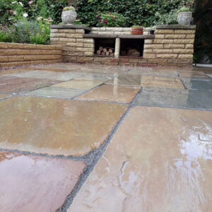 Raj Green Aged and Tumbled Patio Slabs