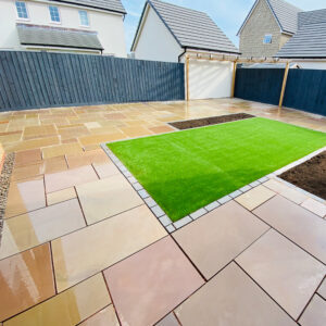 Raj Green Sawn and Honed Patio Slabs