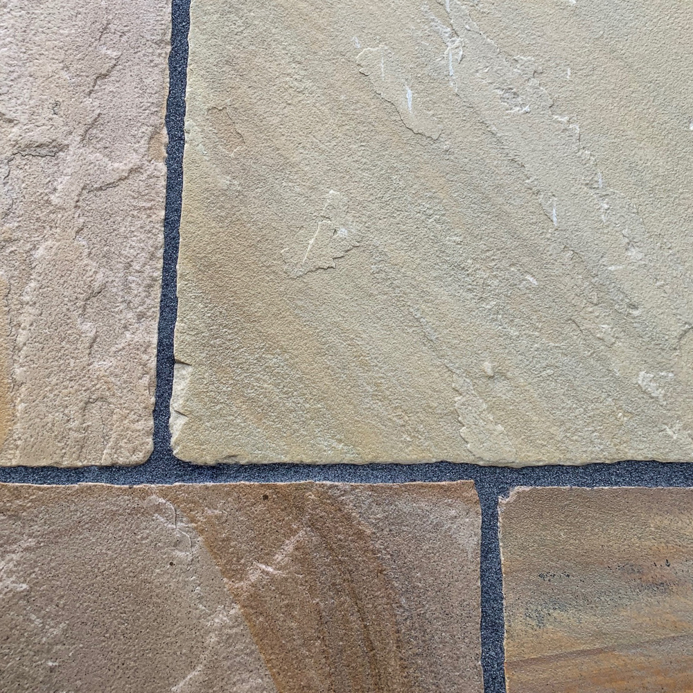 Fossil Buff Aged and Tumbled Patio Slabs