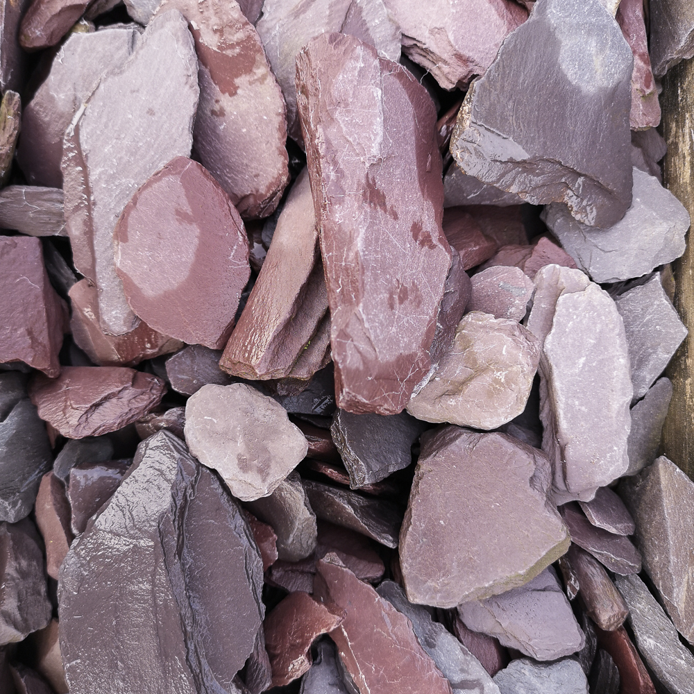 Plum Slate 40mm Chippings