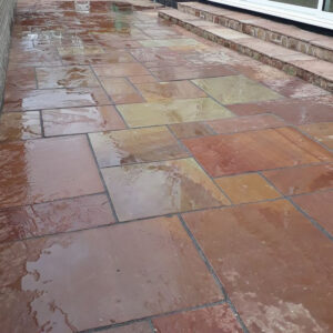 Sunset Modak Aged and Tumbled Sandstone Patio Slabs